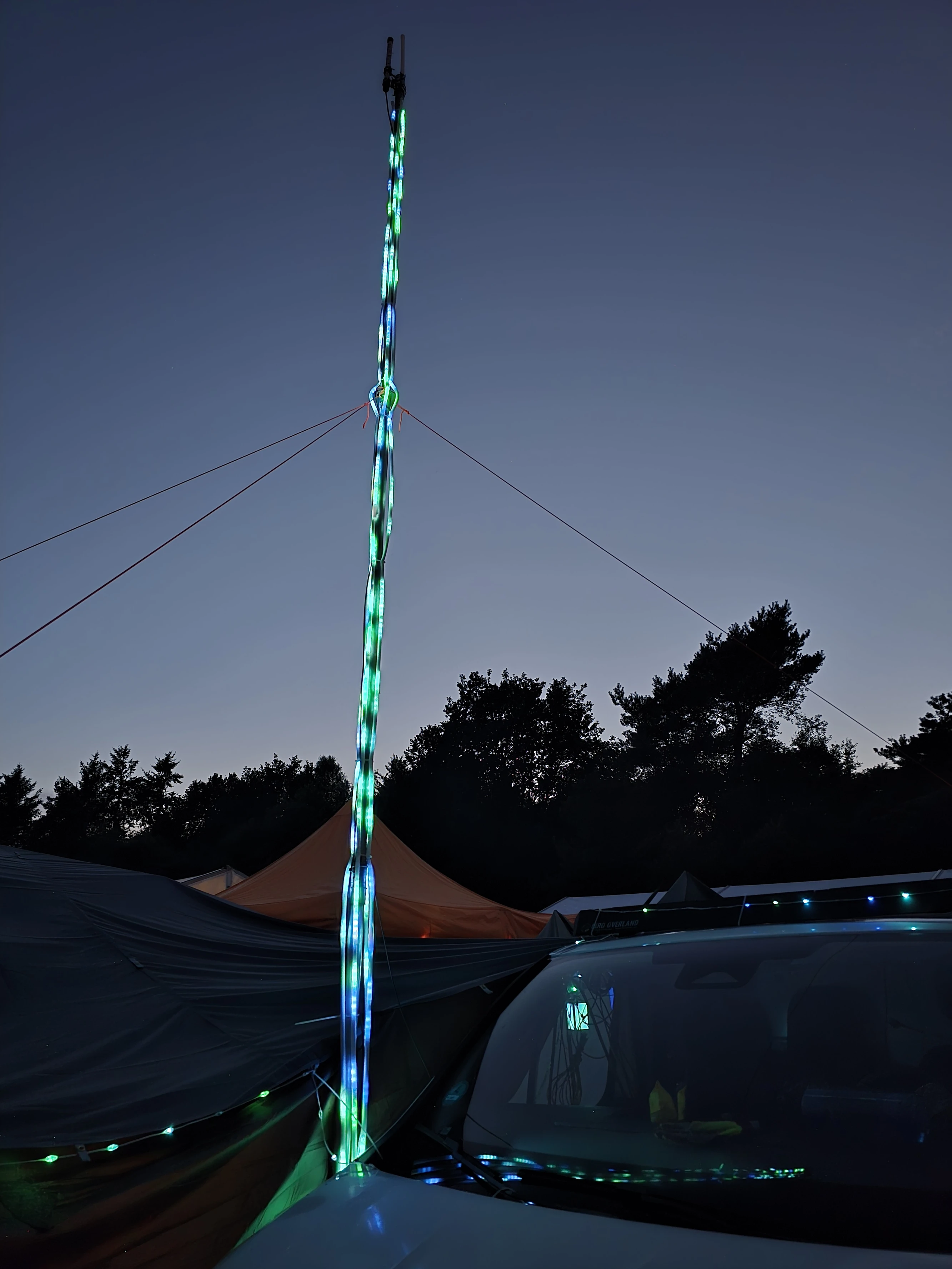 Radio Mast at BornHack | 20250717_223922.jpg | Attribution: NaN | License: CC_ZERO_1_0